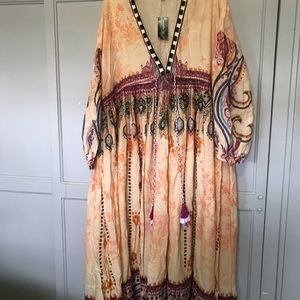 Boho style, made in India, 57 inches from shoulder to hem, comfortable, flowing